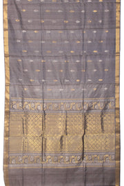 Silver Grey Chhattisgarh Tussar Silk Saree 10059705