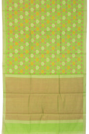 Lime Green Chhattisgarh Tussar Silk Saree 10059706