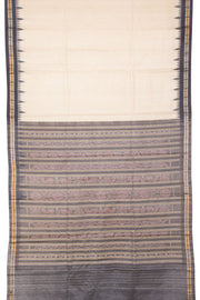 Beige Chhattisgarh Tussar Silk Saree 10059708