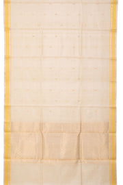 Cream Chhattisgarh Tussar Silk Saree 10059713