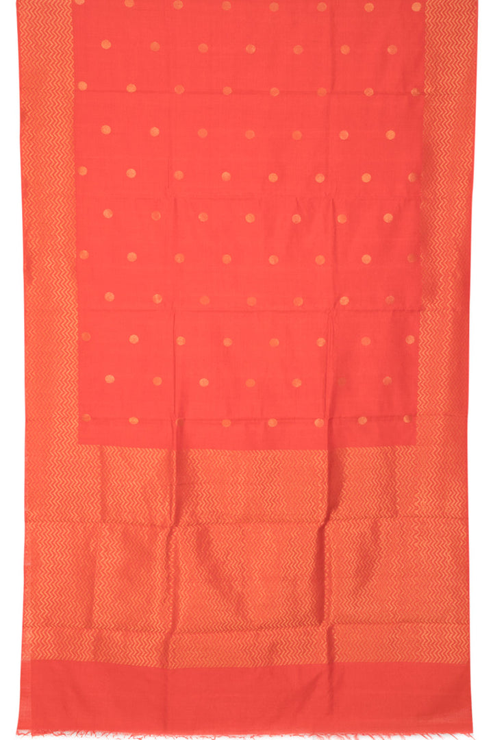 Persimmon Orange Chhattisgarh Tussar Silk Saree 10059715