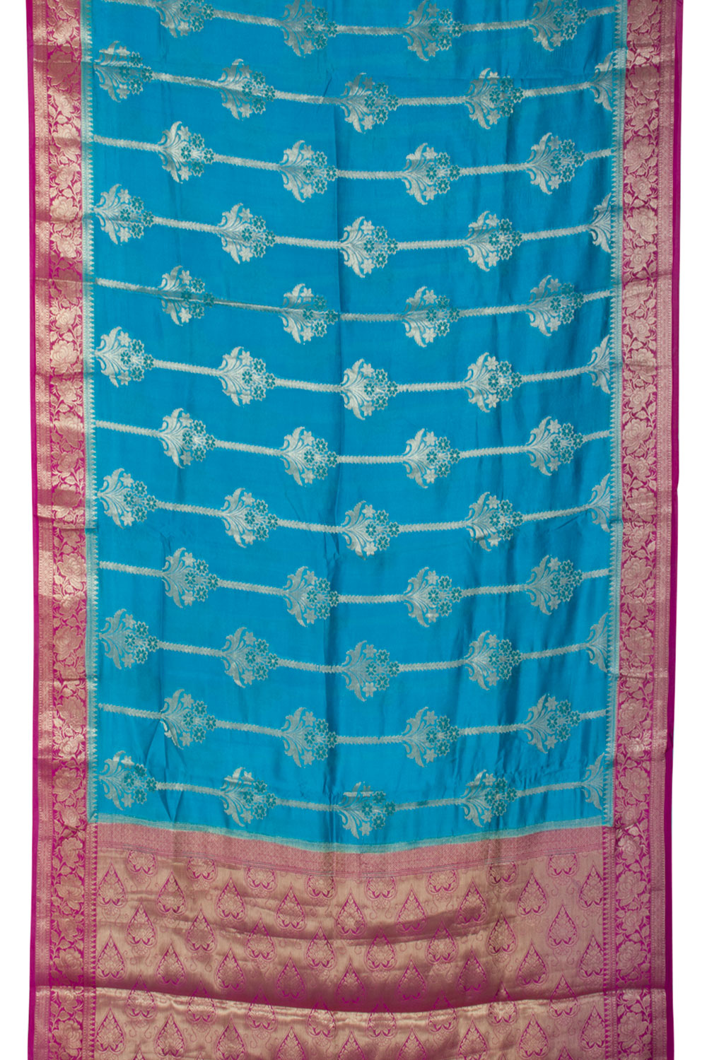 Blue Handloom Banarasi Summer Silk Saree 10061309
