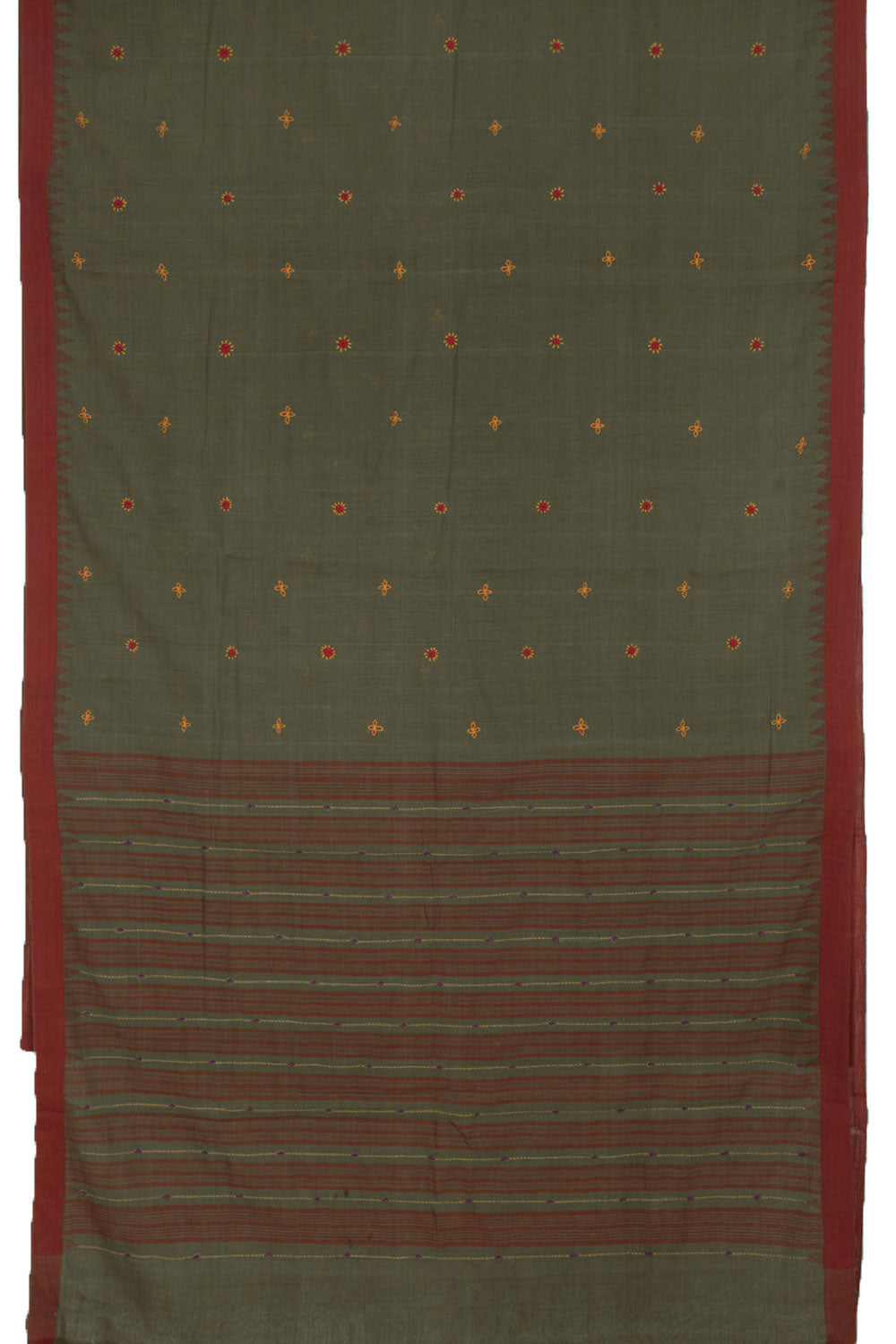 Handloom Natural Dye Khadi Cotton Saree 10058402