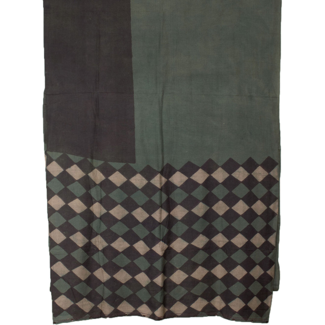 Dabu Printed Natural Dye Tussar Silk Saree 10054459