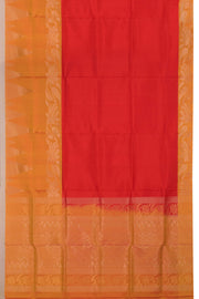 Chilli Red Handloom Kanjivaram Soft Silk Saree 10058395