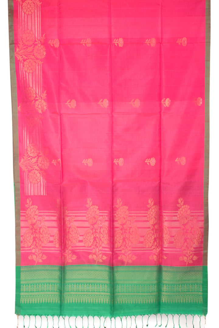 Punch Pink Handloom Kanjivaram Soft Silk Saree 10059466
