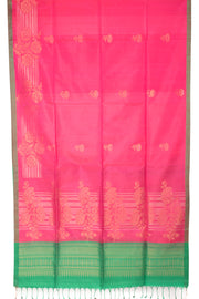 Punch Pink Handloom Kanjivaram Soft Silk Saree 10059466