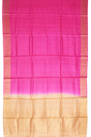 Candy Pink Handloom Tussar Silk Saree 10059491