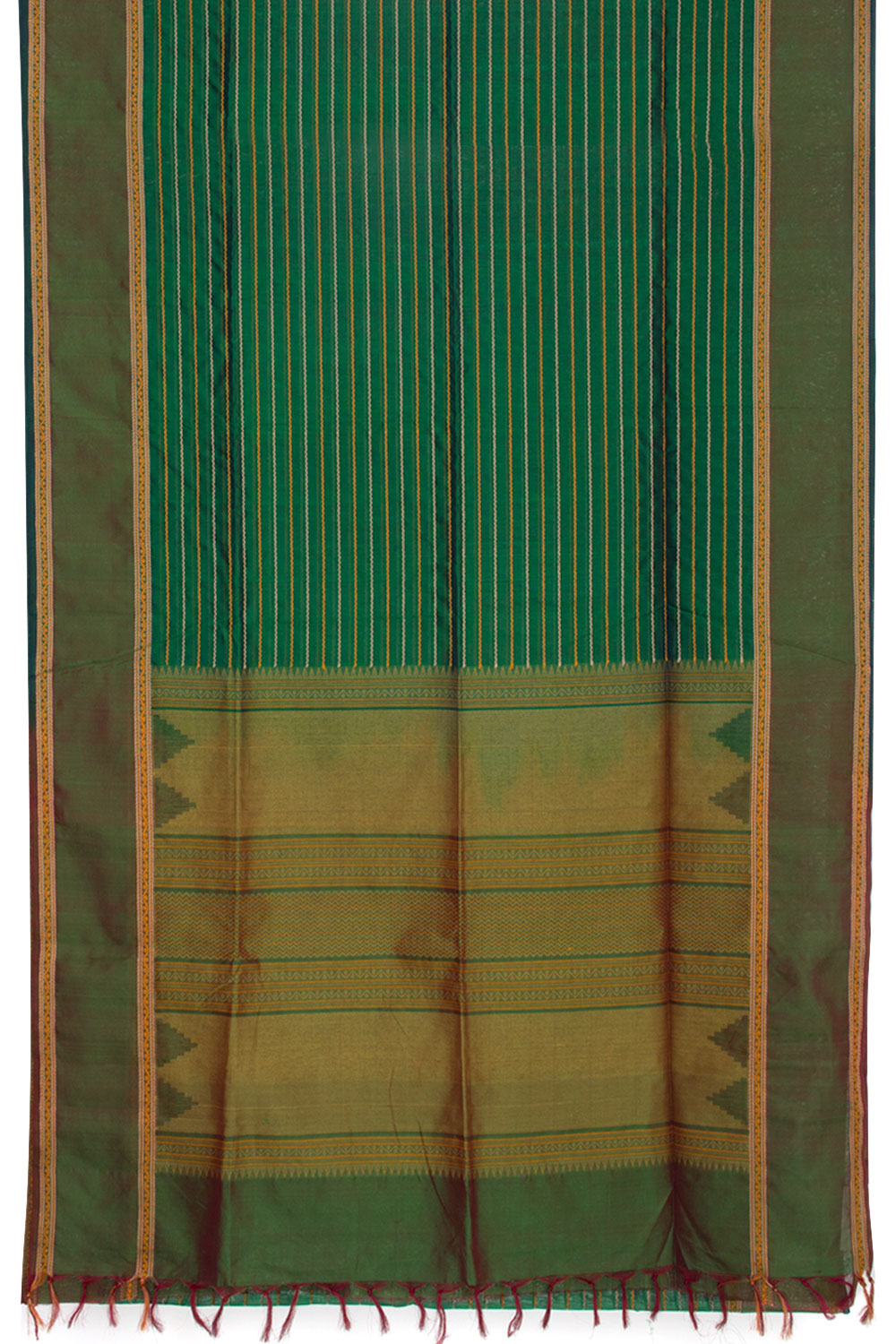 Green Handloom Kanchi Silk Cotton Saree 10061807