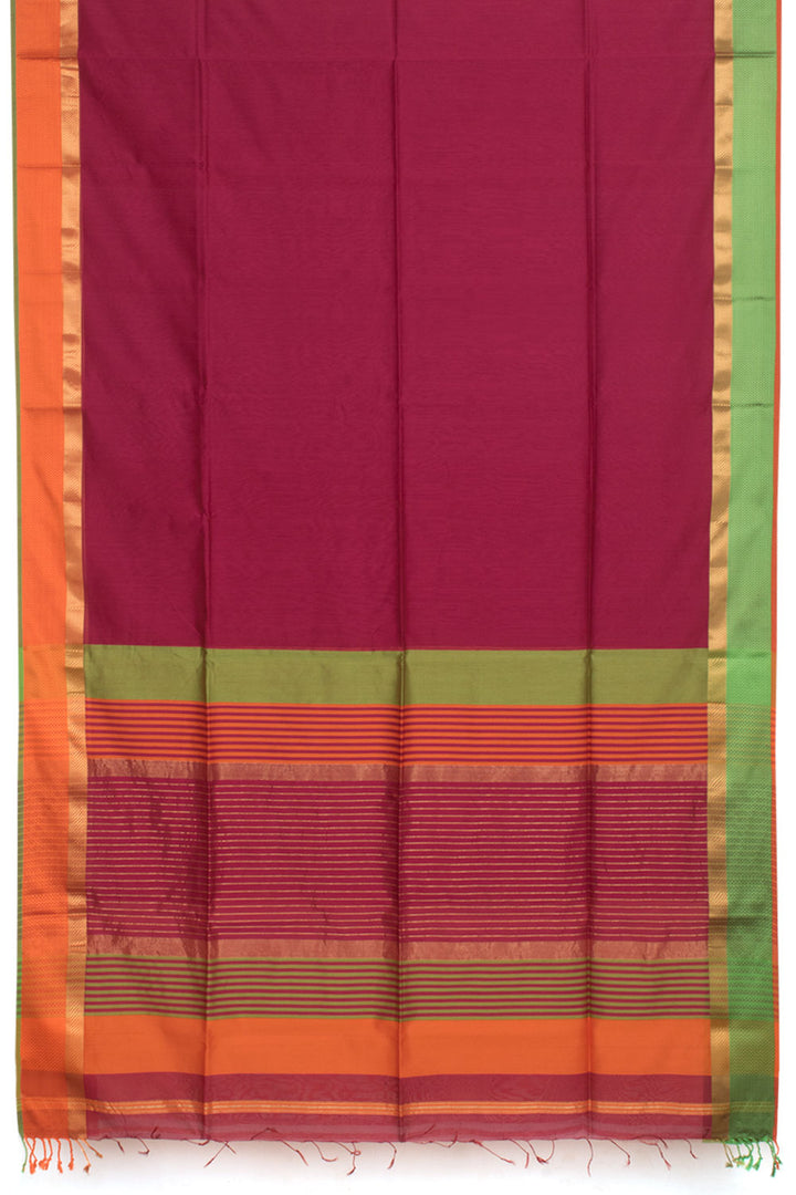 Handloom Maheshwari Silk Cotton Saree 10058815