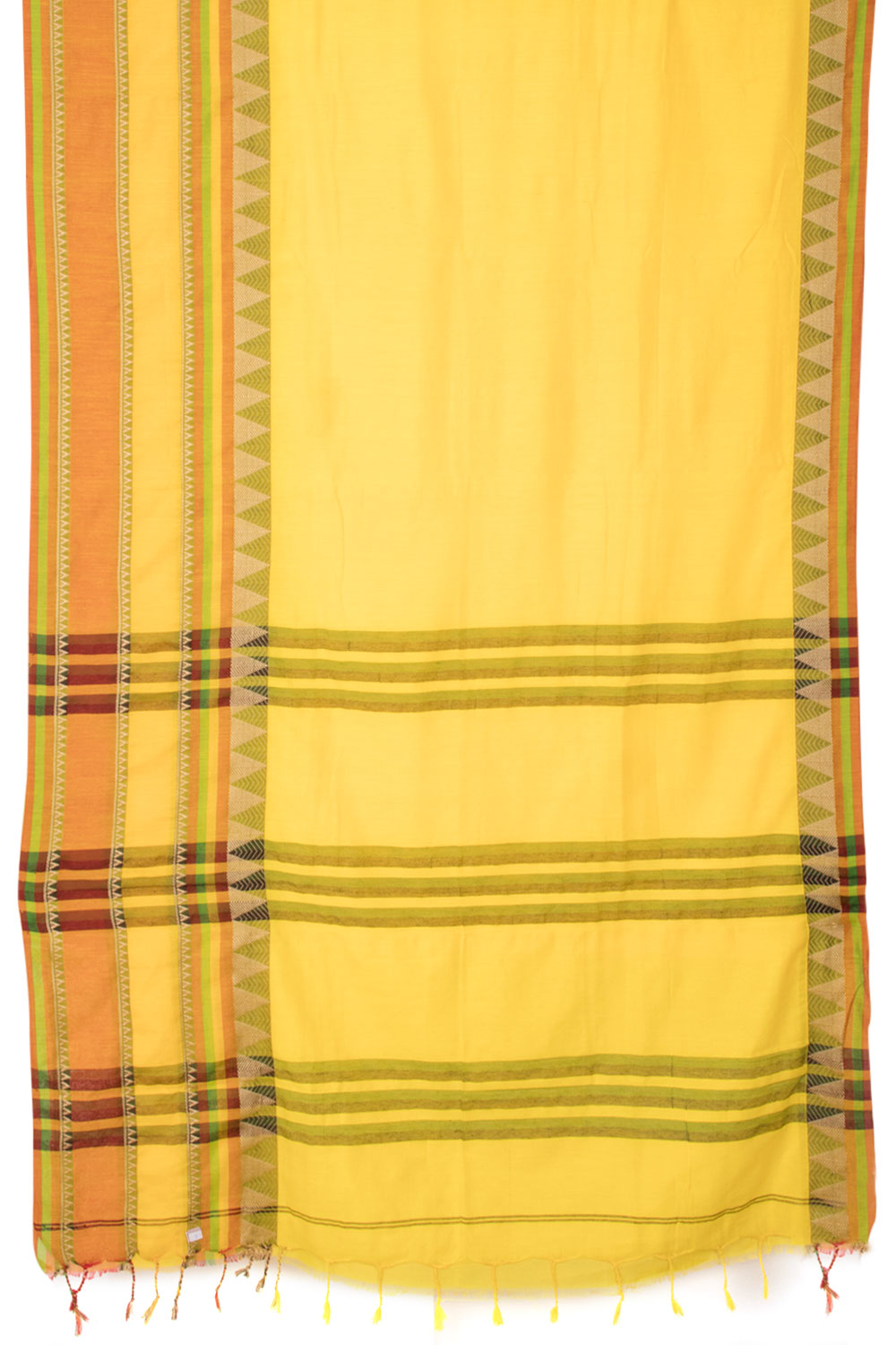 Yellow Bengal Cotton Saree 10058857