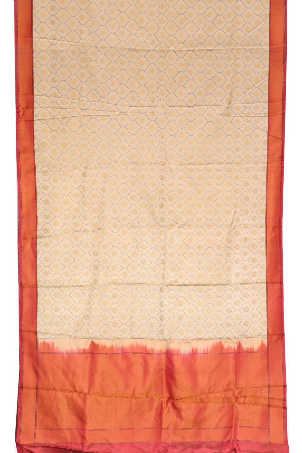 Beige Handloom Banarasi Katan Silk Saree 10059749