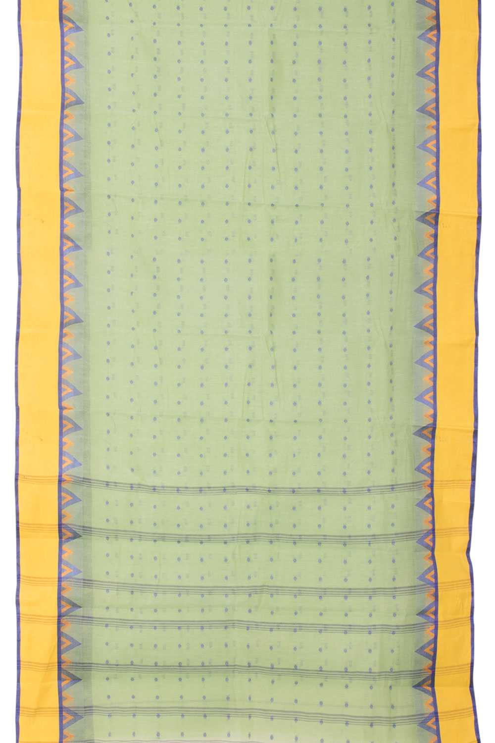 Pastel Green Bengal Tant Cotton Saree 10059788