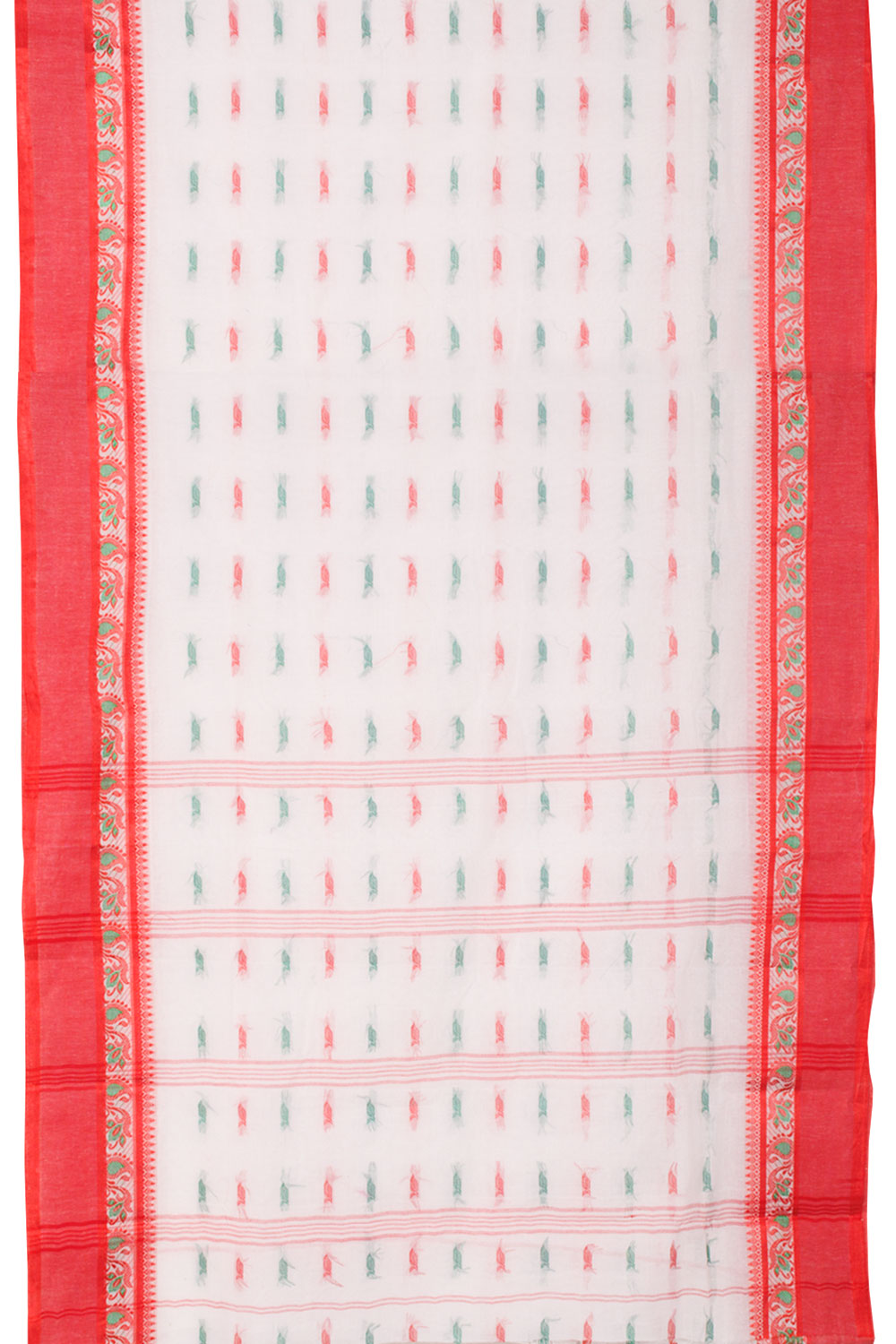 White Bengal Tant Cotton Saree 10059793
