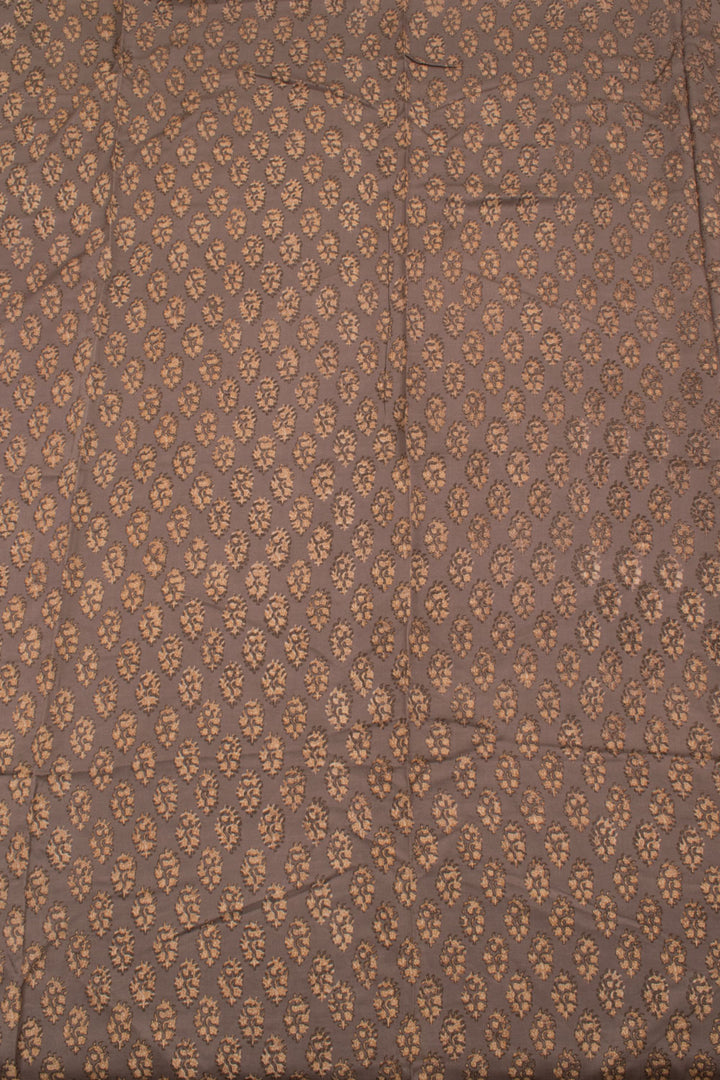 Hand Block Printed Gajji Silk Kurta Material 10058655
