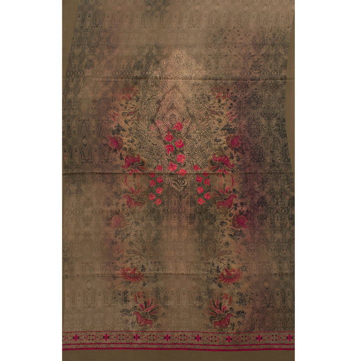 Screen Printed Crepe Silk Salwar Suit Material 10056207
