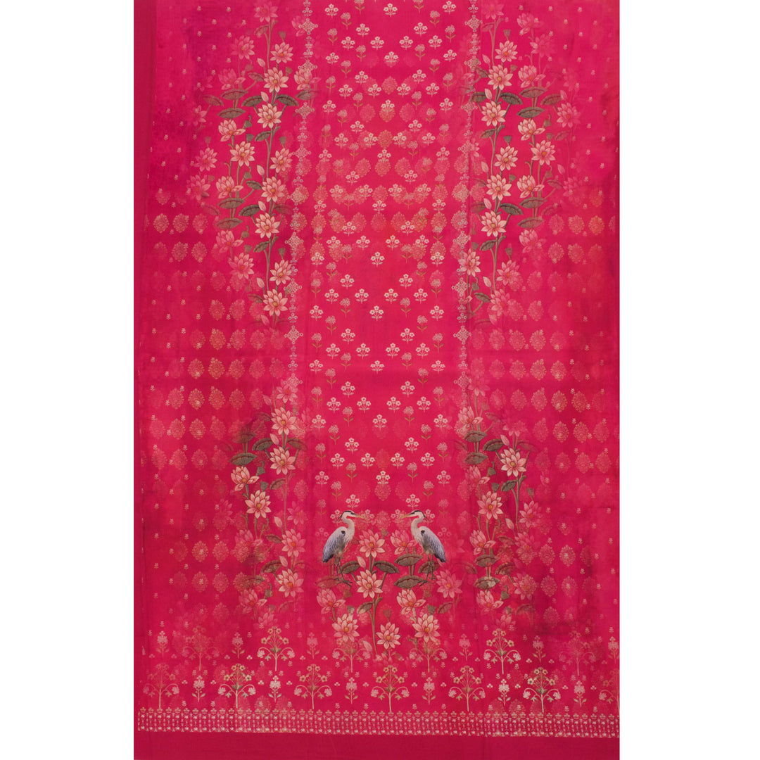 Screen Printed Crepe Silk Salwar Suit Material 10056208