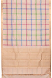 Ivory Pure Zari Kanjivaram Silk Saree 10059035