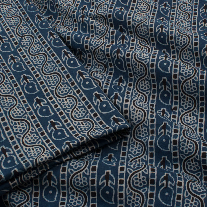 Ajrakh Printed Cotton Salwar Suit Material 10053768