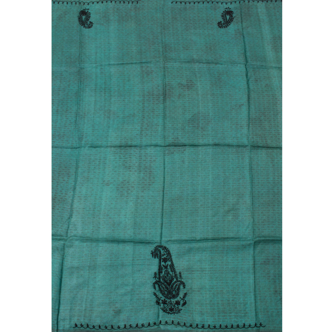 Chikankari Embroidered Tussar Silk Blouse Material 10054521