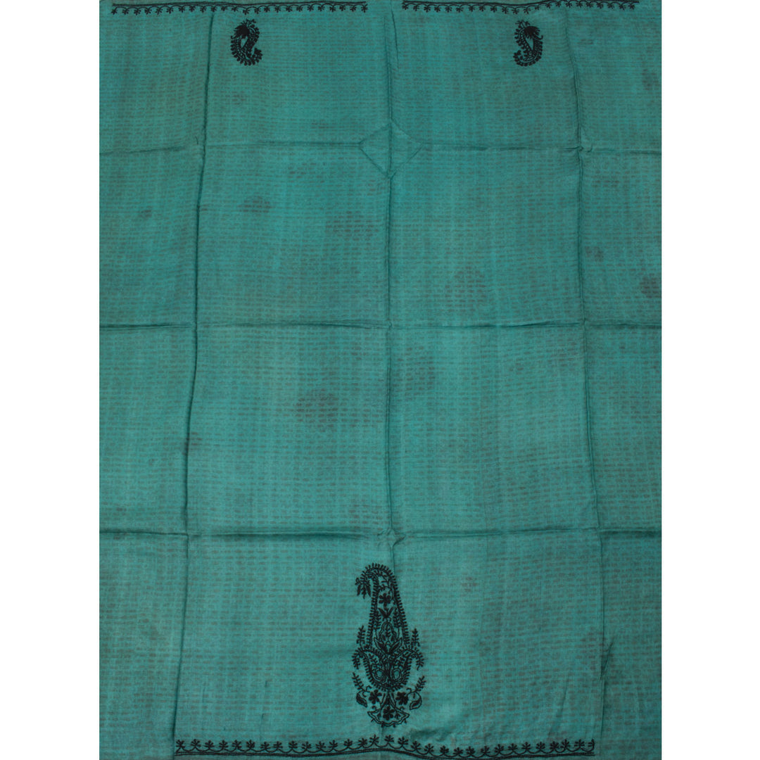Chikankari Embroidered Tussar Silk Blouse Material 10054522