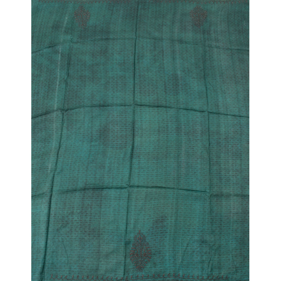 Chikankari Embroidered Tussar Silk Blouse Material 10054524