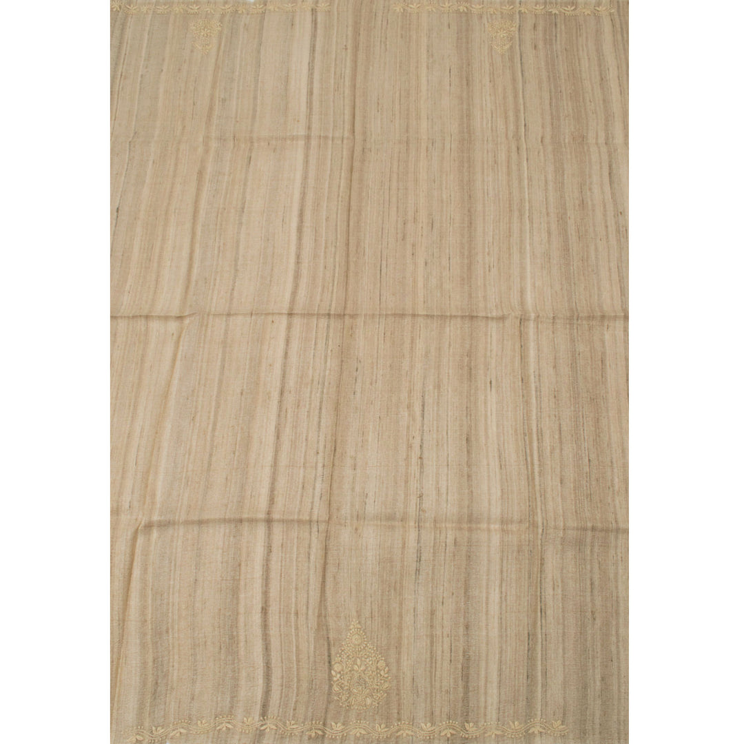 Chikankari Embroidered Tussar Silk Blouse Material 10054527
