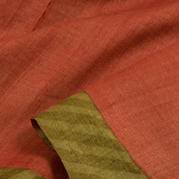 Hand Block Printed Tussar Silk Salwar Suit Material 10055469