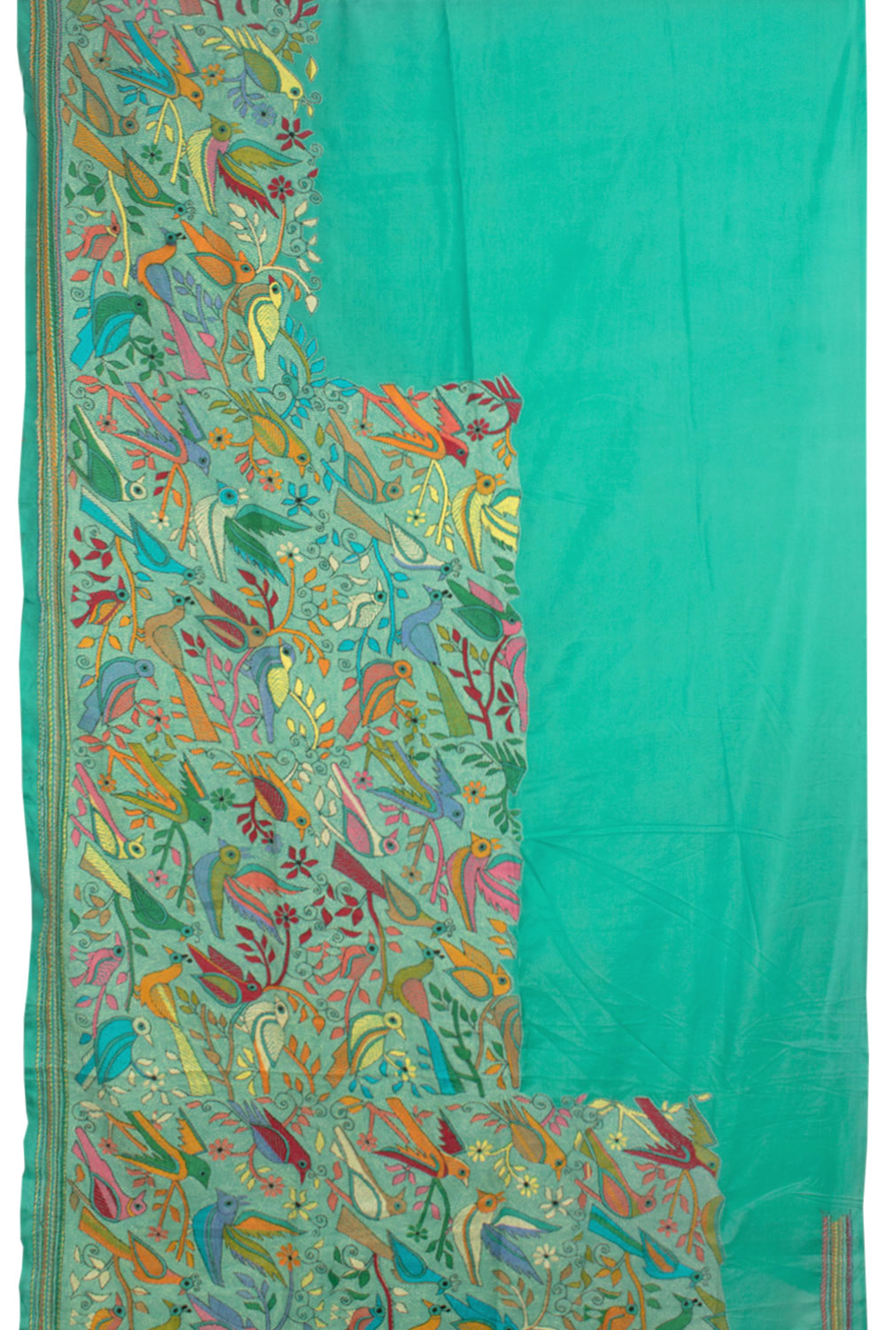 Handloom Kantha Embroidered Silk Saree 10058464