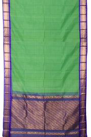 Green Handwoven Gadwal Kuttu Cotton Saree 10061421