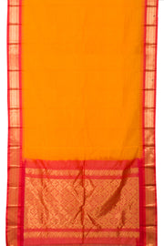 Orange Handloom Gadwal Kuttu Cotton Saree 10061423