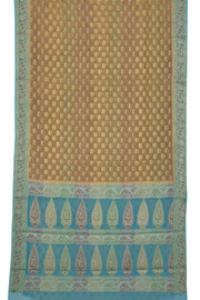 Tortilla Brown Handcrafted Banarasi Chiffon Saree 10061124