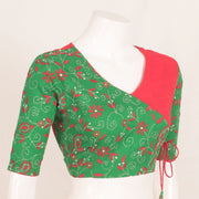 Angrakha Style Kantha Embroidered Cotton Blouse 10059248