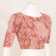 Brown Dabu Printed Cotton Blouse 10059254