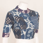 Indigo Blue Dabu Printed Cotton Blouse 10059255