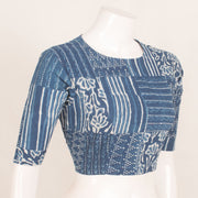Indigo Blue Dabu Printed Cotton Blouse 10059257