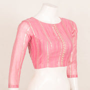 Pink Gotapatti Embroidered Chanderi Blouse 10059332