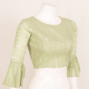 Green Gotapatti Embroidered Chanderi Blouse 10059333
