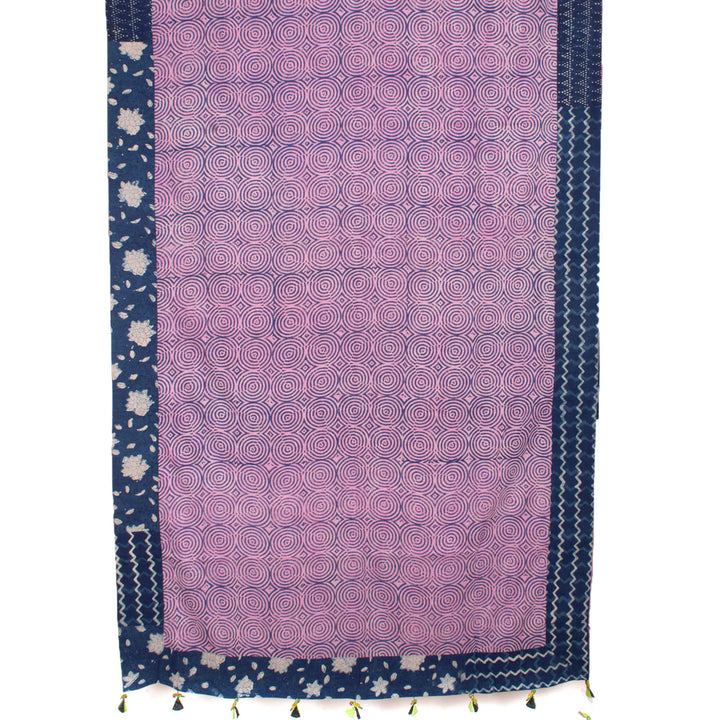 Hand Block Printed Mulmul Cotton Saree 10056964