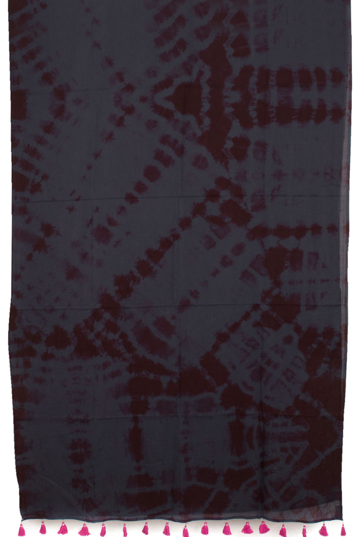 Shibori Printed Mulmul Cotton Saree 10059077