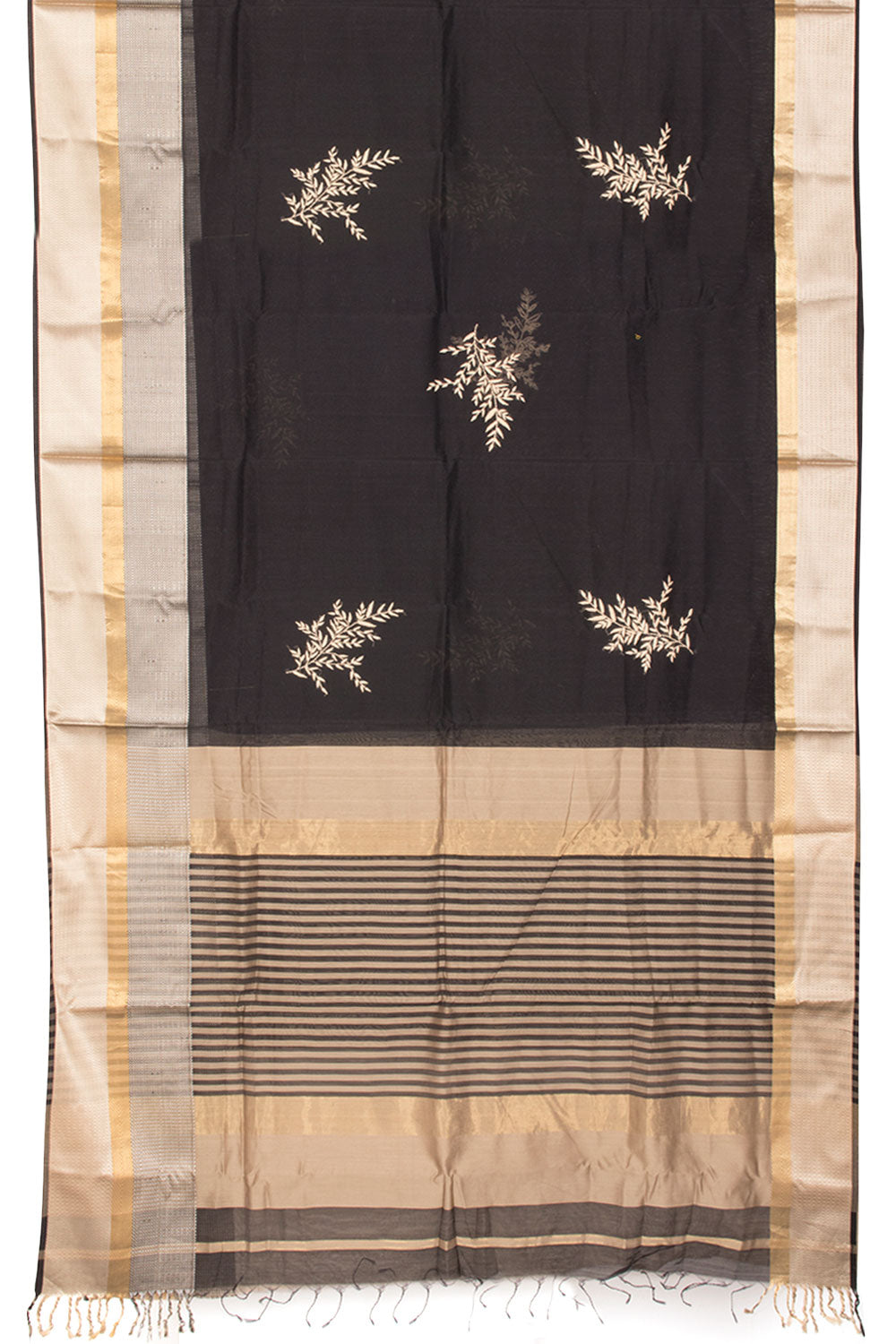 Hand Embroidered Maheshwari Silk Cotton Saree 10059926