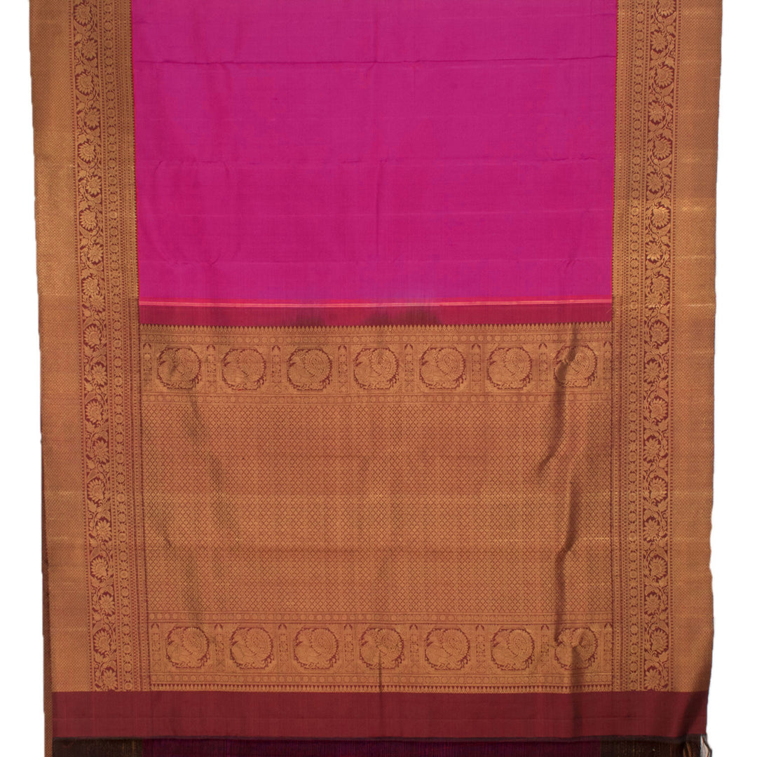 Handloom Pure Zari Bridal Korvai Kanjivaram Silk Saree 10056108