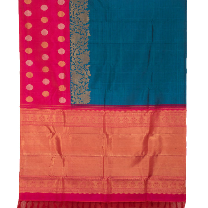 Handloom Pure Zari Bridal Korvai Kanjivaram Silk Saree 10056120