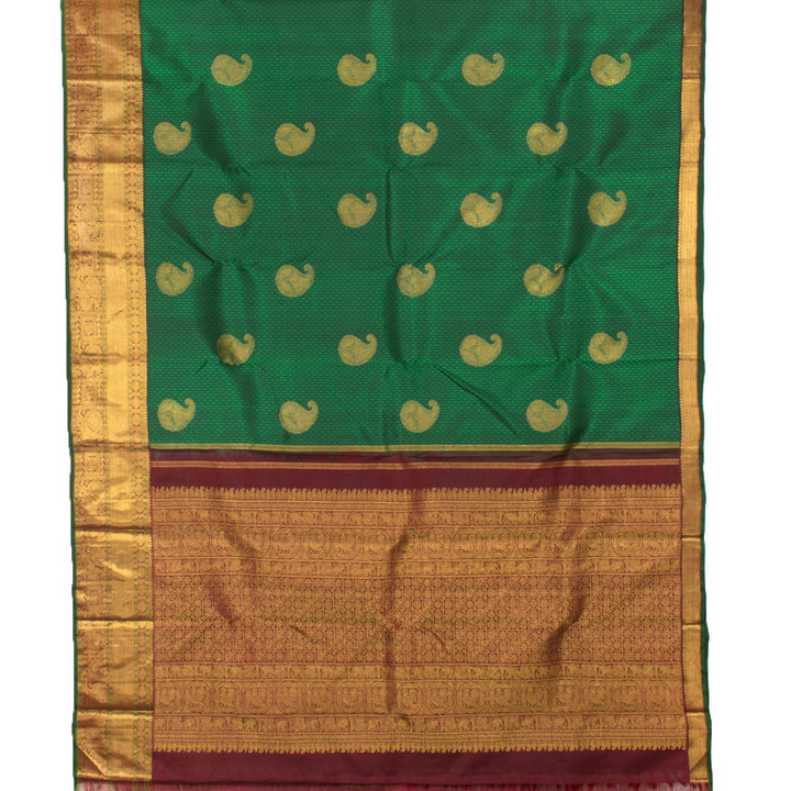 Handloom Pure Zari Jacquard Kanjivaram Silk Saree 10056280