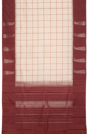 Cream Pure Zari Korvai Kanjivaram Silk Saree 10059025