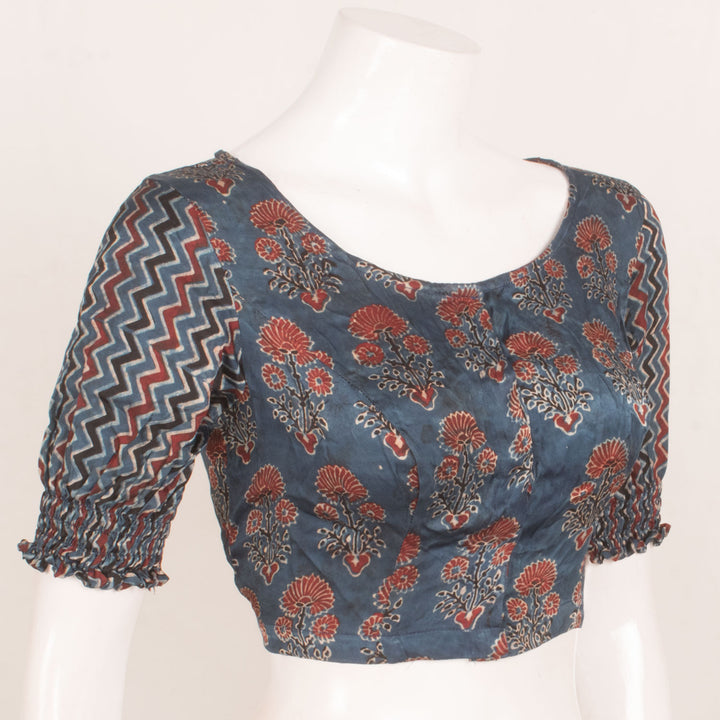 Ajrakh Printed Modal Silk Blouse 10058989