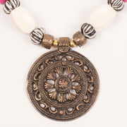 Handcrafted Necklace With Brass Pendant 10054926
