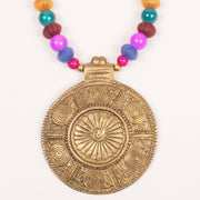 Handcrafted Necklace With Brass Pendant 10054930