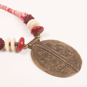 Handcrafted Necklace With Brass Pendant 10054931