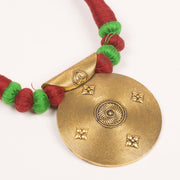 Handcrafted Necklace With Brass Pendant 10054934